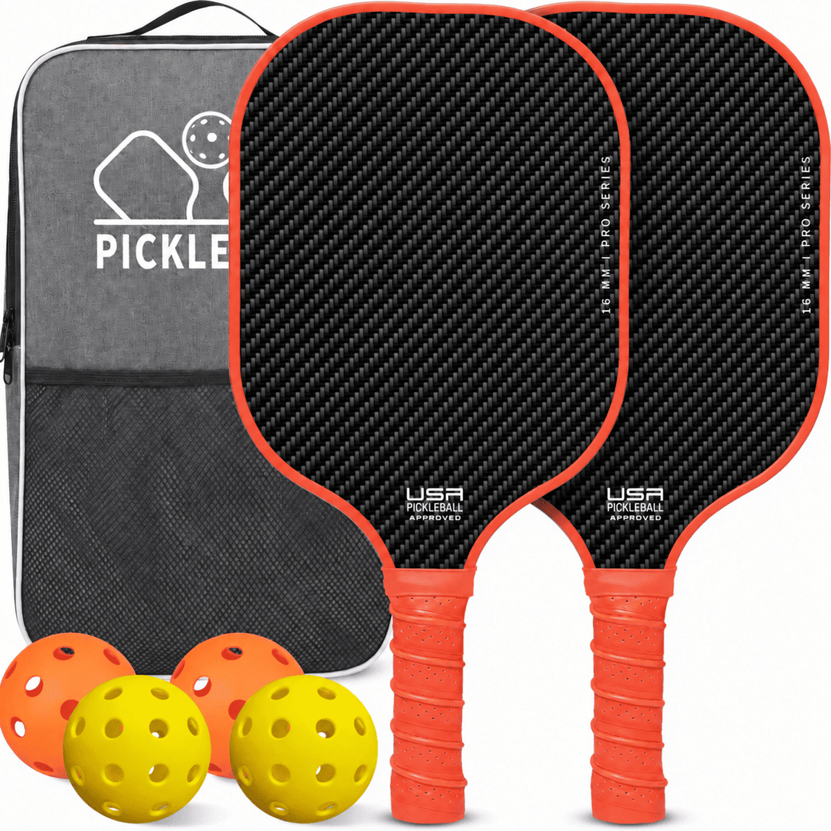 RallyGo Pickleball Paddle, Ball and Bag Set
