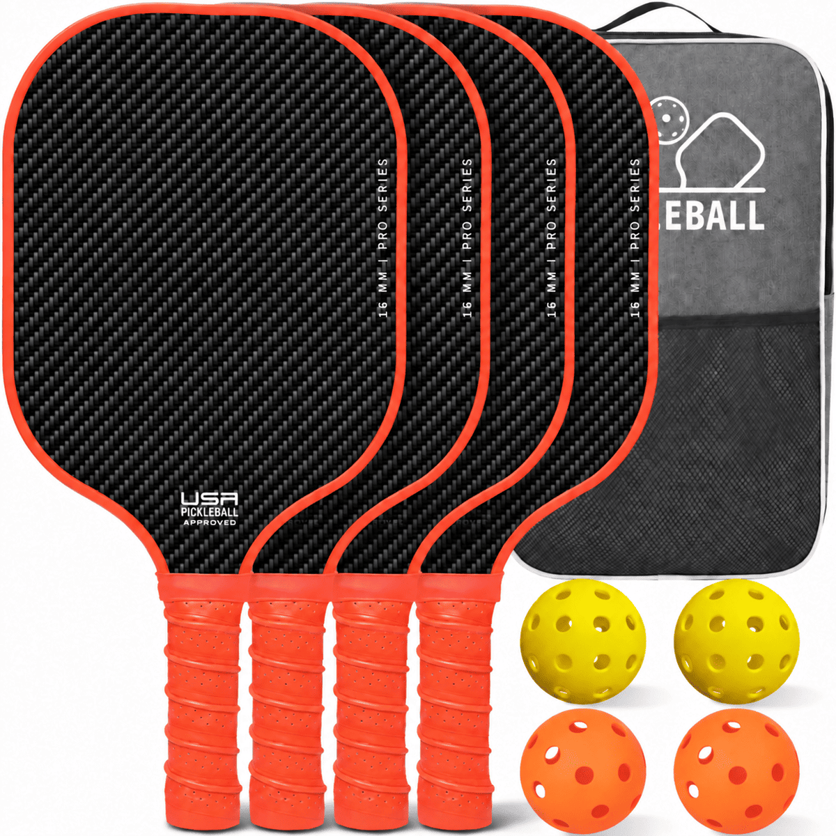 RallyGo Pickleball Paddle, Ball and Bag Set