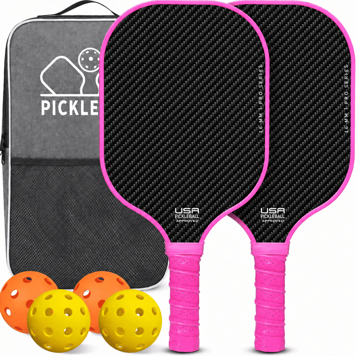RallyGo Pickleball Paddle, Ball and Bag Set