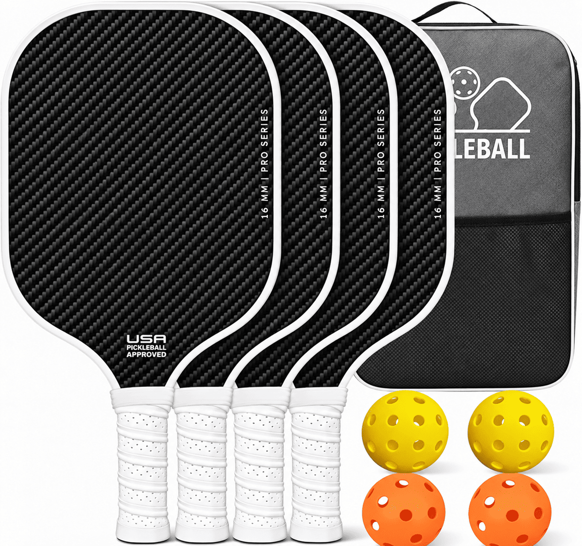 RallyGo Pickleball Paddle, Ball and Bag Set
