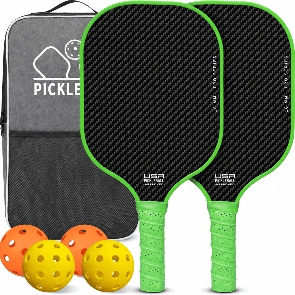RallyGo Pickleball Paddle, Ball and Bag Set