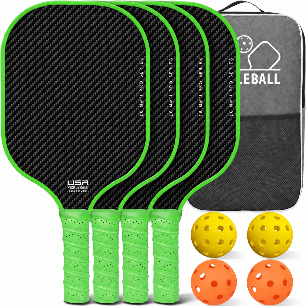 RallyGo Pickleball Paddle, Ball and Bag Set
